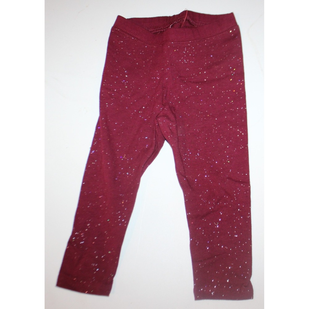 New Cat & Jack Toddler Girls'  burgundy Leggings Size 18 months